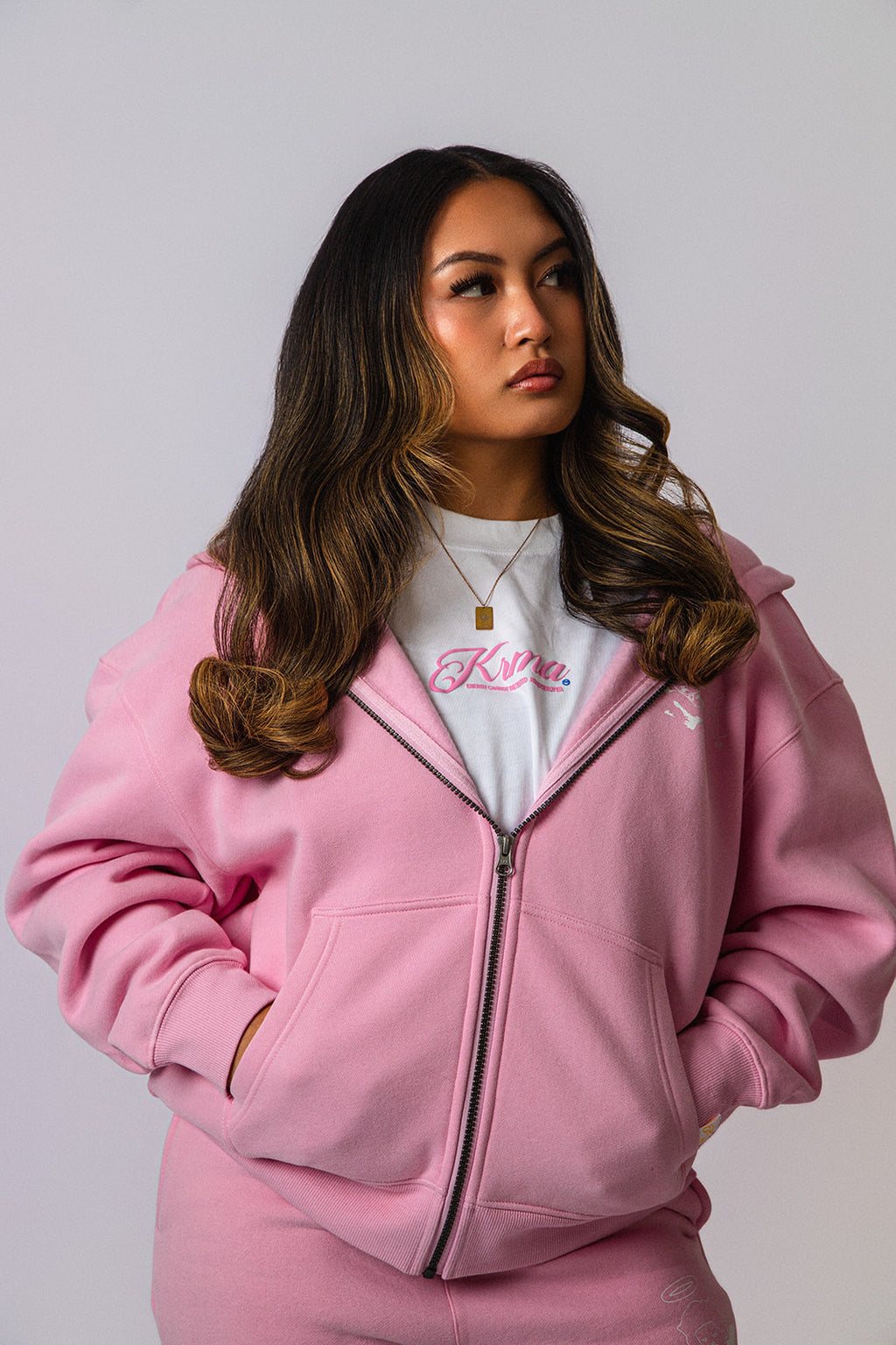 CHILDREN OF THE VILLAGE HOODIE (PINK)