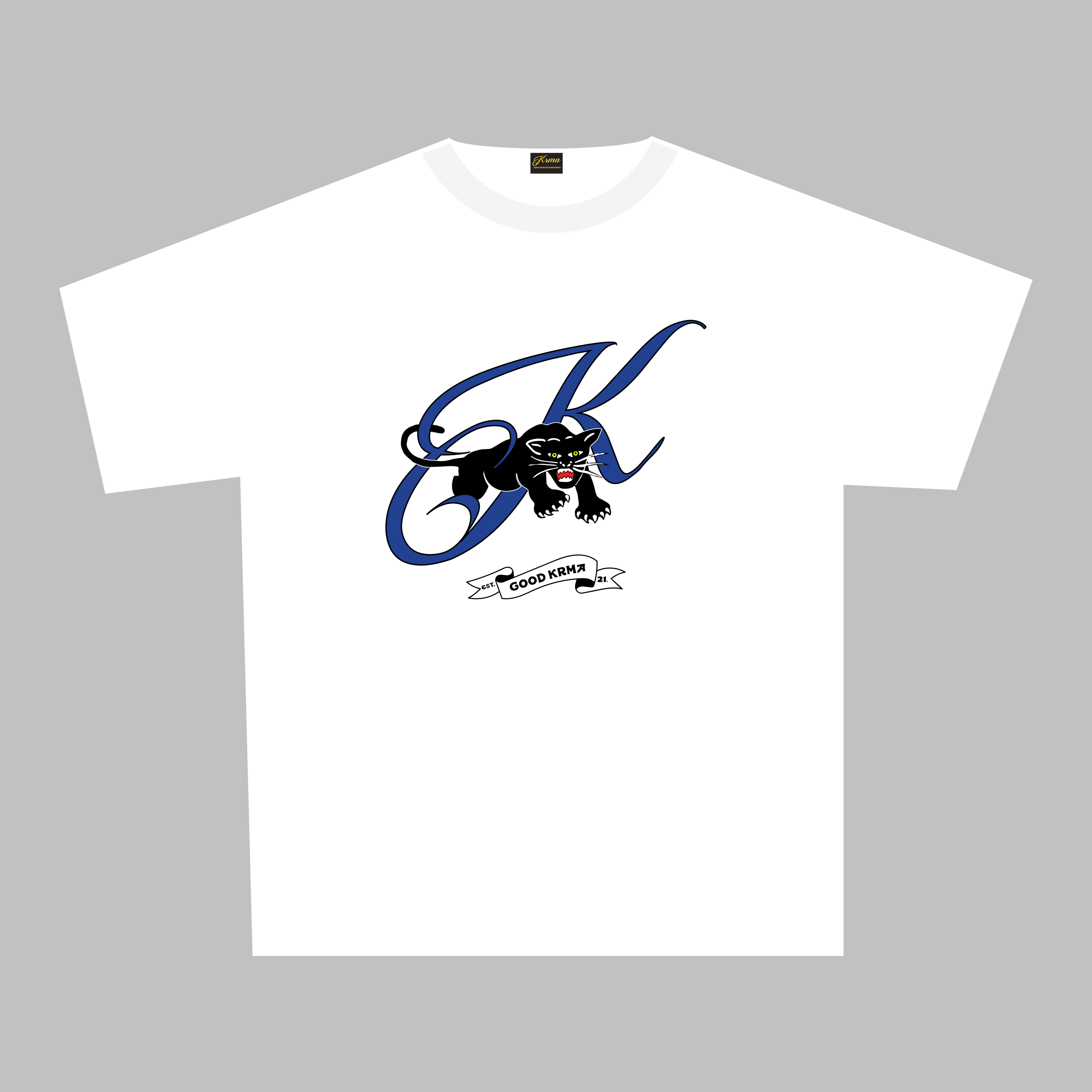 Black Panther GK Script tee (Blue)